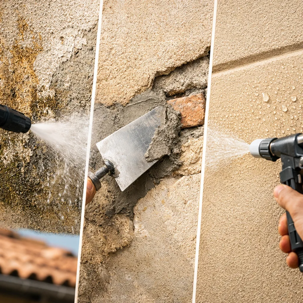 Ravalement de façade en région parisienne, nettoyage et protection